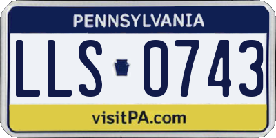 PA license plate LLS0743
