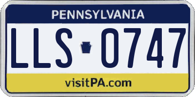 PA license plate LLS0747