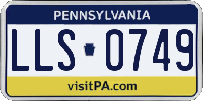 PA license plate LLS0749