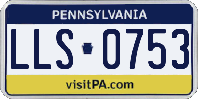 PA license plate LLS0753