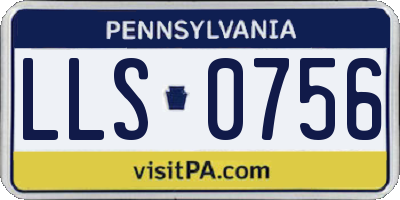 PA license plate LLS0756