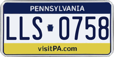 PA license plate LLS0758