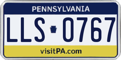 PA license plate LLS0767