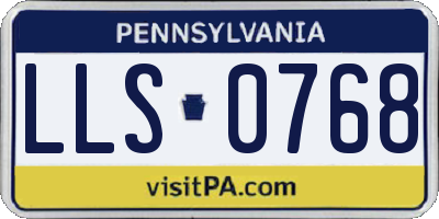 PA license plate LLS0768
