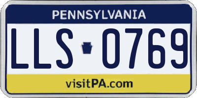 PA license plate LLS0769