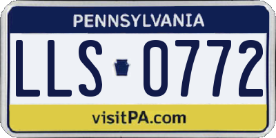 PA license plate LLS0772