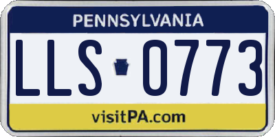 PA license plate LLS0773