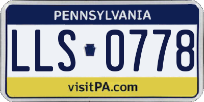 PA license plate LLS0778