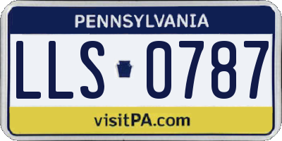 PA license plate LLS0787