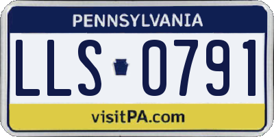 PA license plate LLS0791