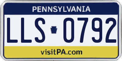 PA license plate LLS0792