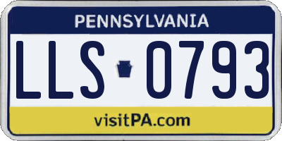 PA license plate LLS0793