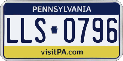 PA license plate LLS0796