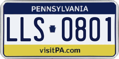 PA license plate LLS0801