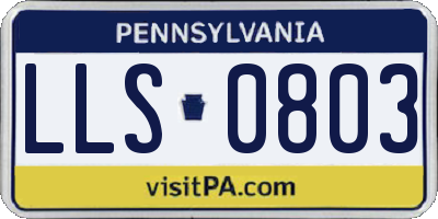 PA license plate LLS0803