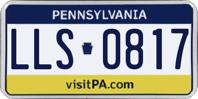 PA license plate LLS0817