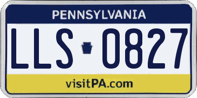 PA license plate LLS0827