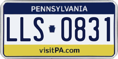 PA license plate LLS0831