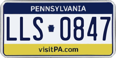 PA license plate LLS0847