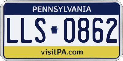 PA license plate LLS0862