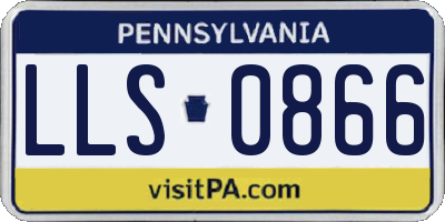 PA license plate LLS0866