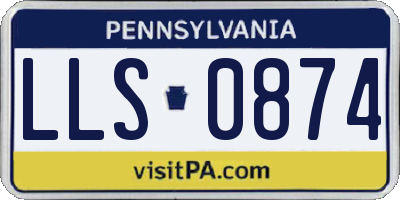 PA license plate LLS0874