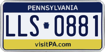 PA license plate LLS0881