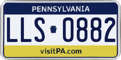 PA license plate LLS0882