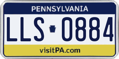 PA license plate LLS0884