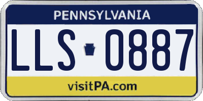 PA license plate LLS0887