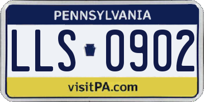 PA license plate LLS0902