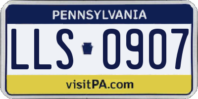 PA license plate LLS0907