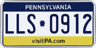 PA license plate LLS0912