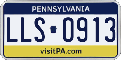 PA license plate LLS0913