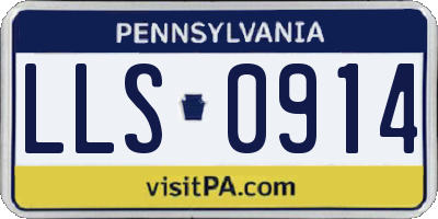 PA license plate LLS0914