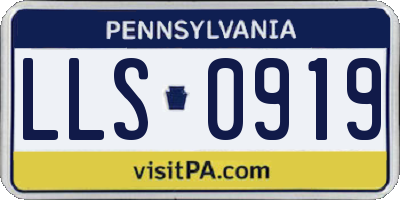 PA license plate LLS0919