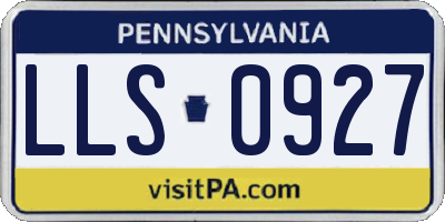 PA license plate LLS0927