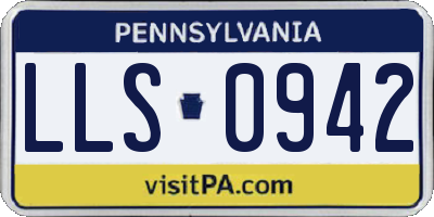 PA license plate LLS0942
