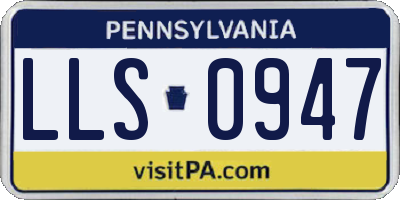 PA license plate LLS0947