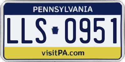 PA license plate LLS0951