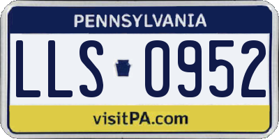PA license plate LLS0952