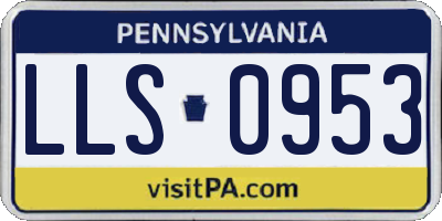 PA license plate LLS0953