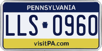 PA license plate LLS0960