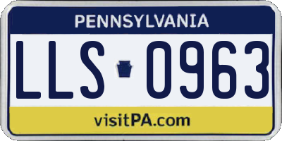 PA license plate LLS0963
