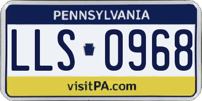 PA license plate LLS0968