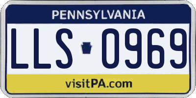 PA license plate LLS0969