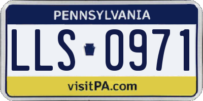 PA license plate LLS0971