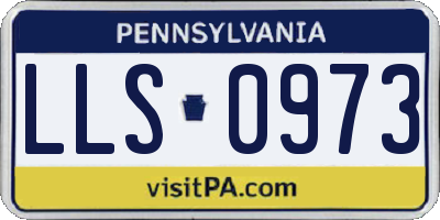 PA license plate LLS0973