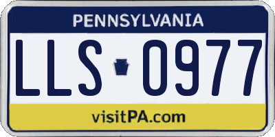 PA license plate LLS0977