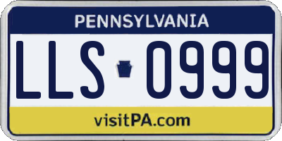 PA license plate LLS0999